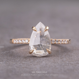 1.82 Carat Icy White Pear Diamond Engagement Ring, Jules Setting