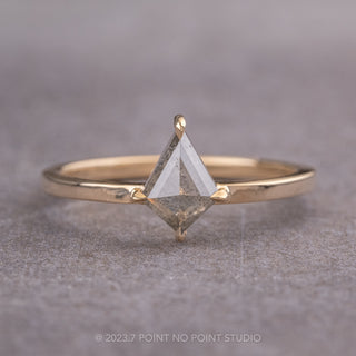 Salt and Pepper Kite Diamond Engagement Ring