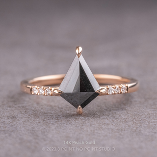 .98 Carat Black Kite Diamond Engagement Ring, Jules Setting