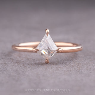 Salt and Pepper Kite Diamond Engagement Ring  