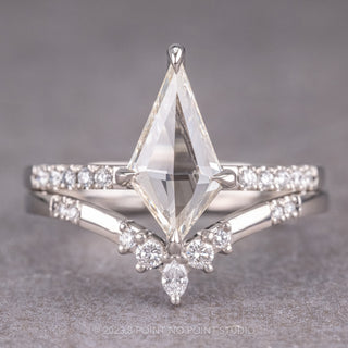 1.02 Carat Translucent Kite Diamond Engagement Ring, Jules Setting, Platinum