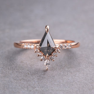 1.16 Carat Black Kite Diamond Engagement Ring, Avaline Setting