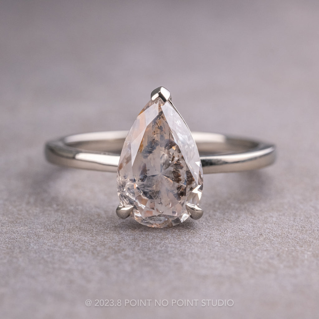Point Al Rin Design Salt and Pepper Diamond Engagement Ring, Point No Point Studio