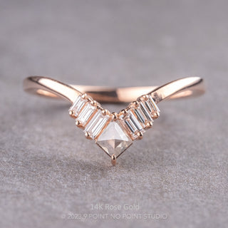 Violet Wedding Ring, Salt and Pepper Kite & Diamond Wedding Band