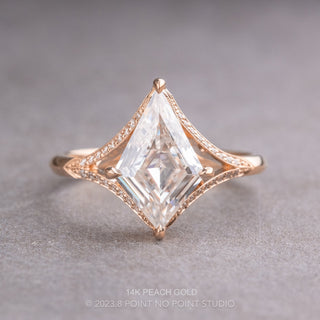 1.34 Carat Kite Moissanite Engagement Ring, Mackenzie Setting
