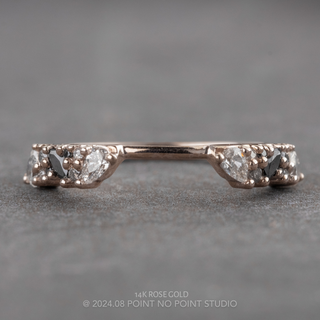 Gemini Wedding Ring Cuff, 18 Ombre Diamond