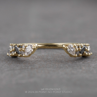 Gemini Wedding Ring Cuff, 18 Ombre Diamond