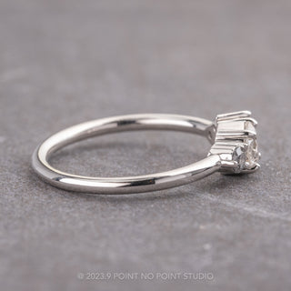 .63 Carat Salt and Pepper Diamond Engagement Ring, Cluster Setting, Platinum