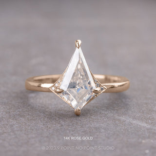 Kite Moissanite and Diamond Engagement Ring, Aela Setting