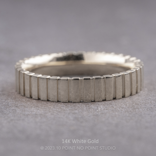 Notched Wedding Ring, 4mm Comfort Fit