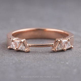 Trinity Wedding Ring Cuff, Triangle Diamond