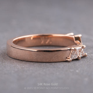 Trinity Wedding Ring Cuff, Triangle Diamond