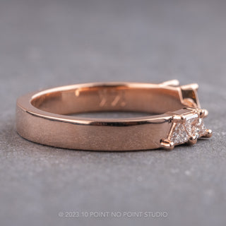 Trinity Wedding Ring Cuff, Triangle Diamond