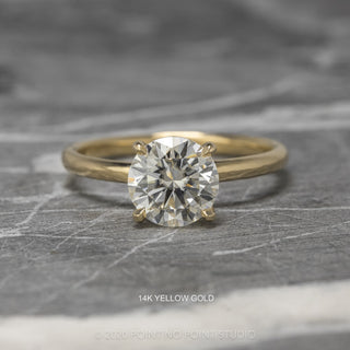 1.5 Carat Round Moissanite Engagement Ring, Jane Setting
