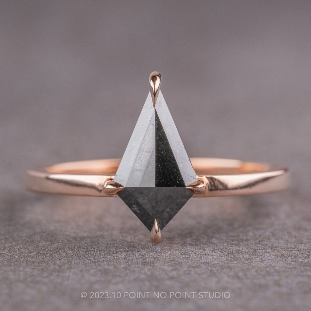 Black Diamond Engagement Ring, Point No Point Studio