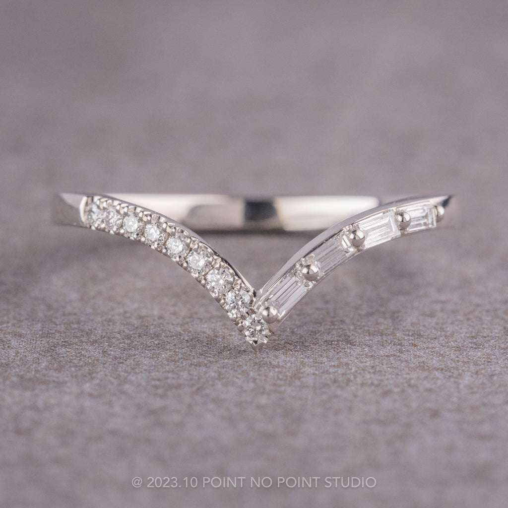 Maeve Wedding Ring, 13 Diamond, Point No Point Studio