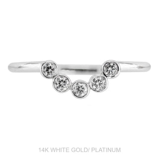 Bezel Ursa Wedding Ring, 4 Diamond, Round Band