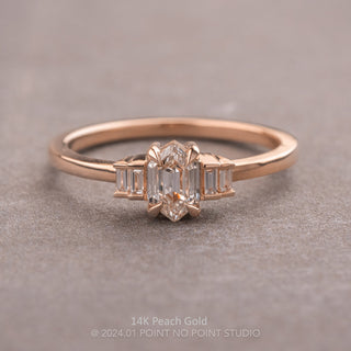 .49 Carat Step Cut Hexagon Diamond Engagement Ring, Betty Setting