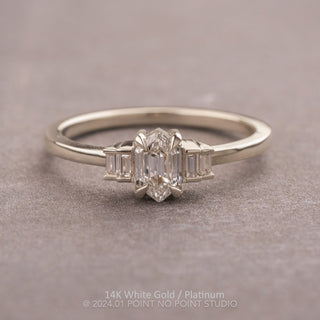 .49 Carat Step Cut Hexagon Diamond Engagement Ring, Betty Setting