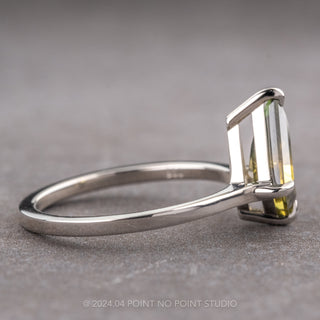 1.95 Carat Parti Kite Sapphire Engagement Ring, Lark Setting, Platinum