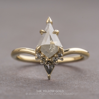 1.08 Carat Icy White Kite Diamond Engagement Ring, Charlie Setting