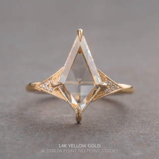 1.25 Carat Clear Kite Diamond Engagement Ring, Aela Setting