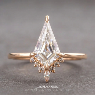 Kite Moissanite and Diamond Engagement Ring, Ava Setting