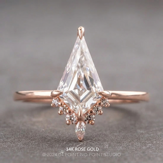 Kite Moissanite and Diamond Engagement Ring, Ava Setting