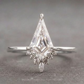 Kite Moissanite and Diamond Engagement Ring, Ava Setting