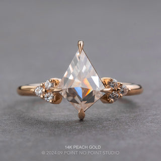 Kite Moissanite and Diamond Engagement Ring, Quinn Setting