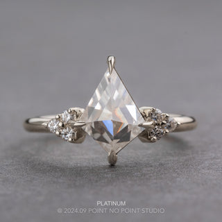 Kite Moissanite and Diamond Engagement Ring, Quinn Setting