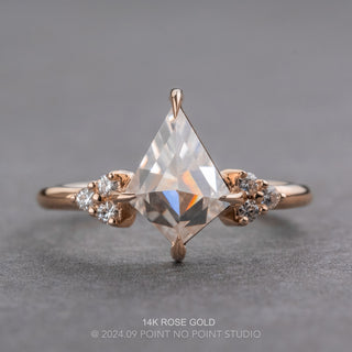 Kite Moissanite and Diamond Engagement Ring, Quinn Setting