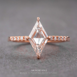 1.30 Carat Lozenge Moissanite Engagement Ring, Lulu Setting