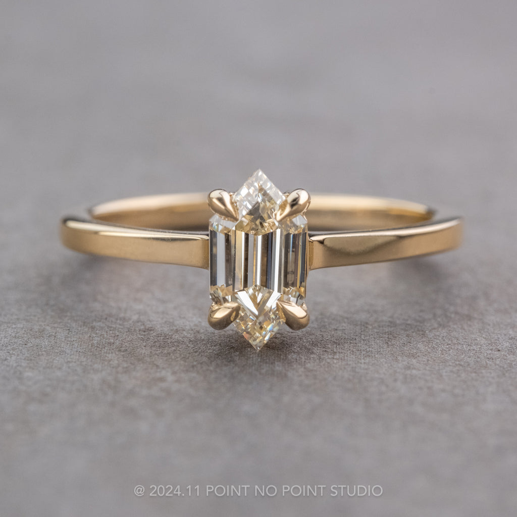 Clear Diamond Engagement Ring, Point No Point Studio