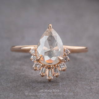 2.32 Carat Icy White Pear Diamond Engagement Ring, Wren Setting