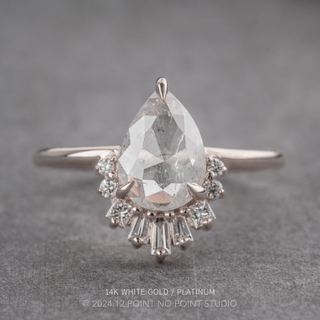 2.32 Carat Icy White Pear Diamond Engagement Ring, Wren Setting
