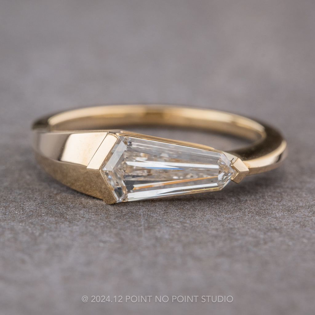 Clear Diamond Engagement Ring, Point No Point Studio