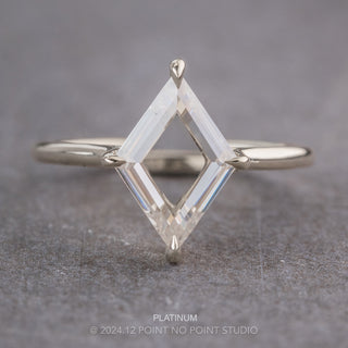 1.50 Carat Lozenge Moissanite Engagement Ring, Lark Setting