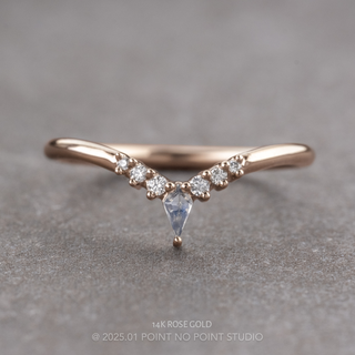 Kylie Wedding Ring, 7 Moonstone and Diamond, Round Band women's wedding band, Point No Point Studio. Eco-friendly, Recycled Metals, Conflict Free.