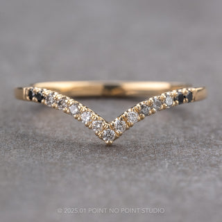 15 Ombre Diamond Vivian Band, 14k Yellow Gold