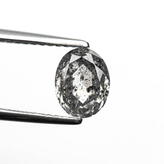 1.27 CARAT SALT AND PEPPER DOUBLE CUT OVAL DIAMOND