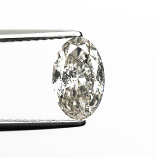 salt and pepper oval diamond