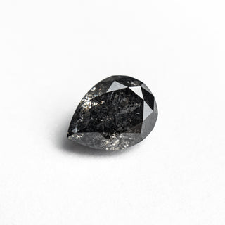 1.04 CARAT BLACK SPECKLED DOUBLE CUT PEAR DIAMOND