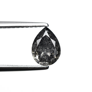 1.04 CARAT BLACK SPECKLED DOUBLE CUT PEAR DIAMOND