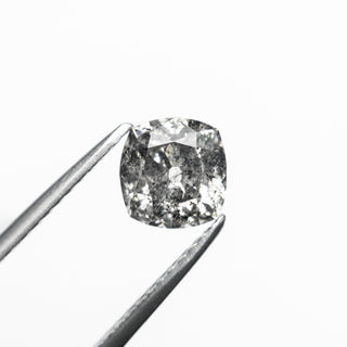 salt and pepper cushion diamond