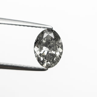 salt and pepper oval diamond