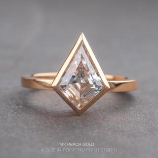 Kite Moissanite Engagement Ring, Bezel Jane Setting