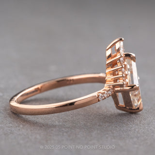 1.68 Carat Lozenge Moissanite Engagement Ring, Avaline Setting