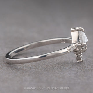 .61 Carat Salt and Pepper Kite Diamond Engagement Ring, Avaline Setting, Platinum