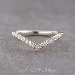 Vivian Wedding Ring, 17 Diamond women's wedding band, Point No Point Studio. Eco-friendly, Recycled Metals, Conflict Free.